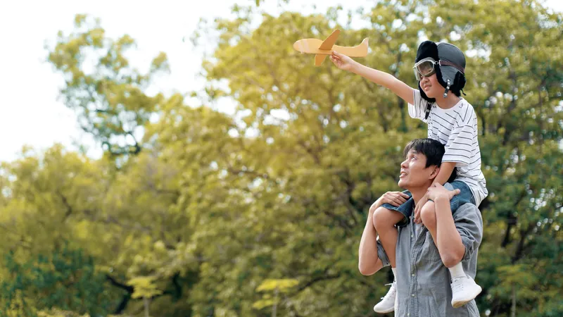 Family enjoying the park
